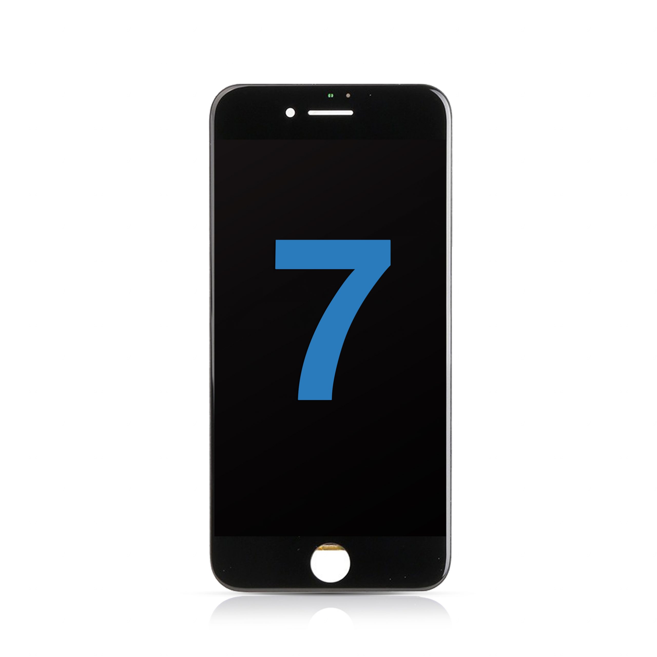 LCD Assembly with Steel Plate Compatible for iPhone 7 (Aftermarket) - Black