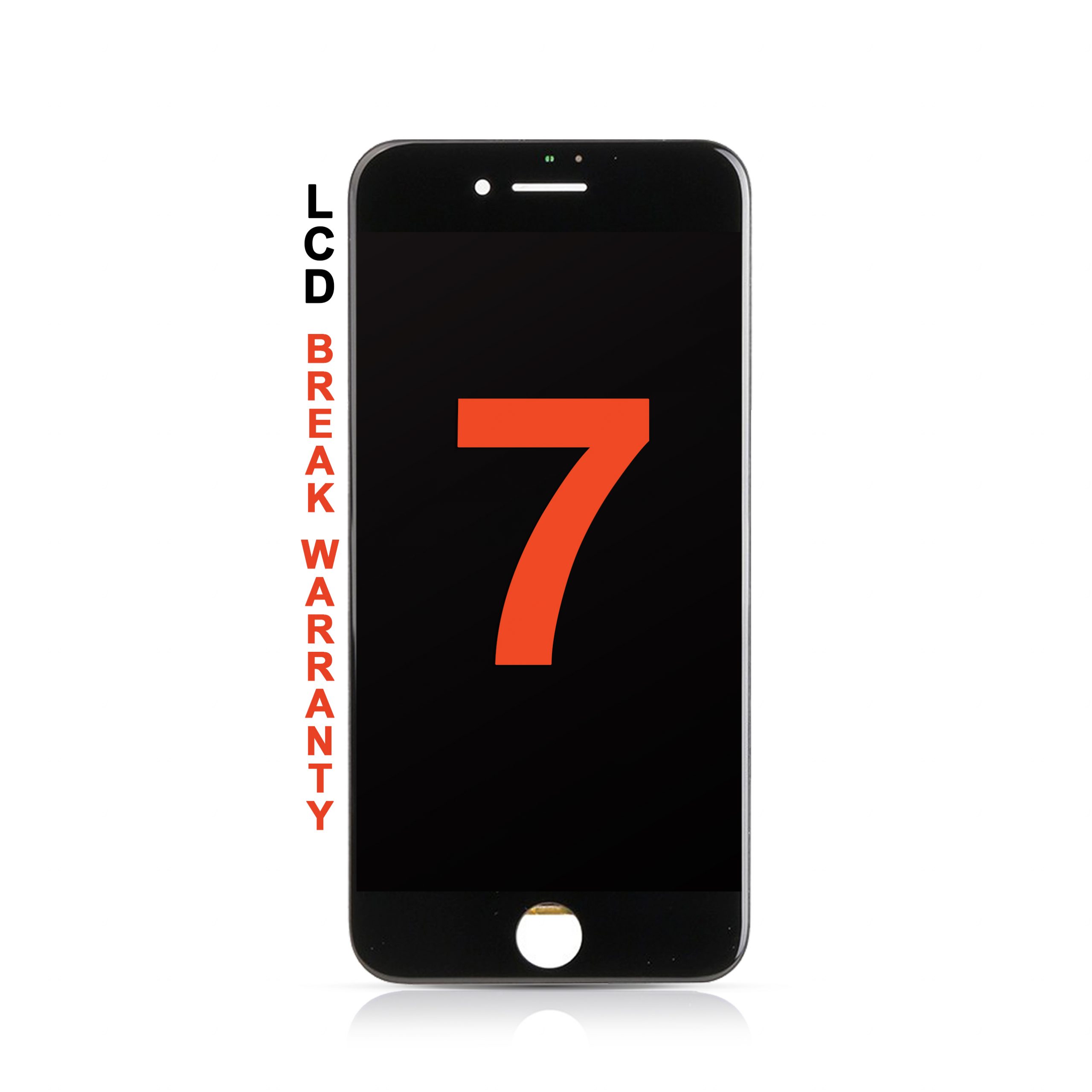 LCD Assembly with Steel Plate Compatible for iPhone 7 (Aftermarket Premium / Incell) - Black