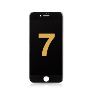 LCD Assembly with Steel Plate Compatible for iPhone 7 (Refurbished) - Black