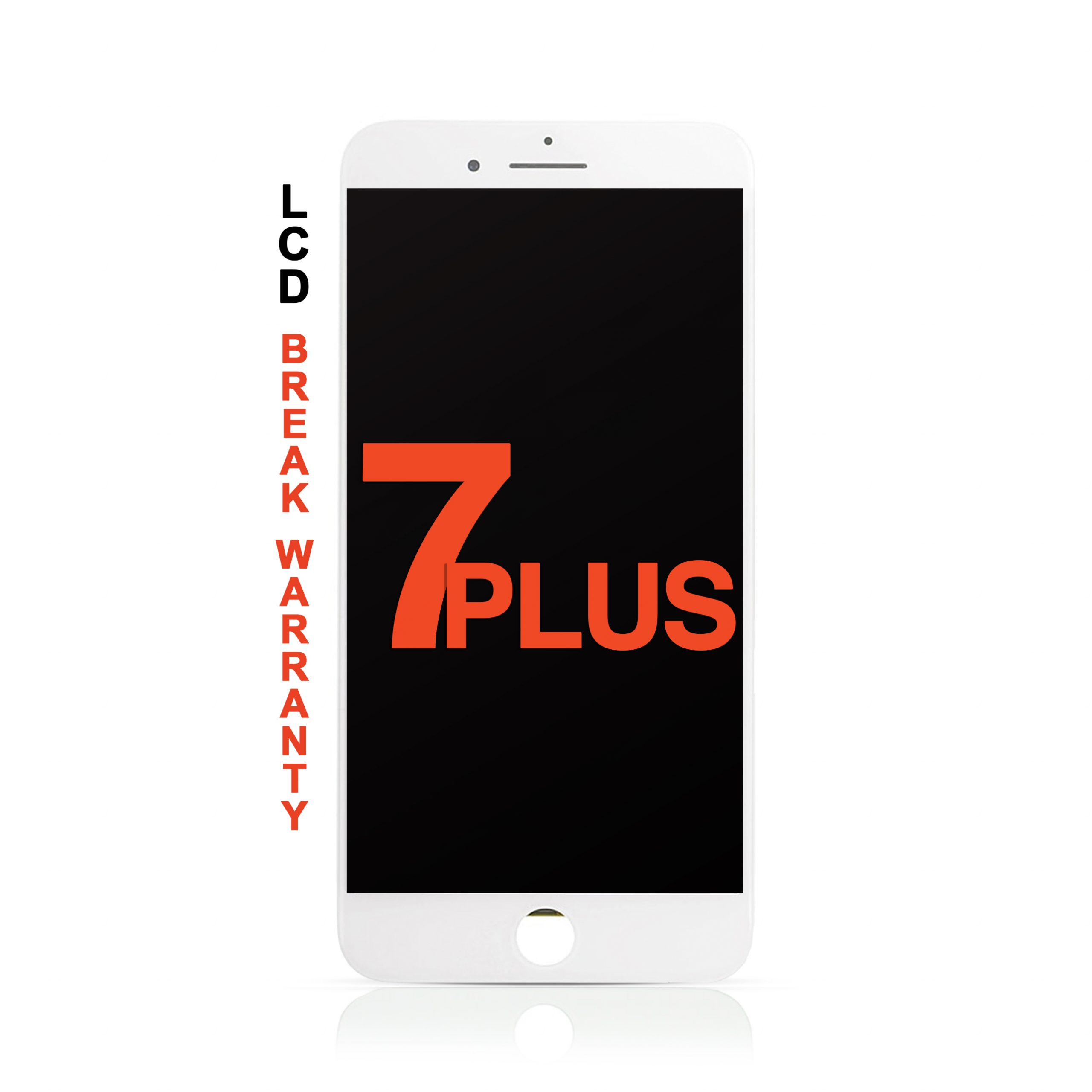 LCD Assembly with Steel Plate Compatible for iPhone 7 Plus (Aftermarket Premium / Incell) - White