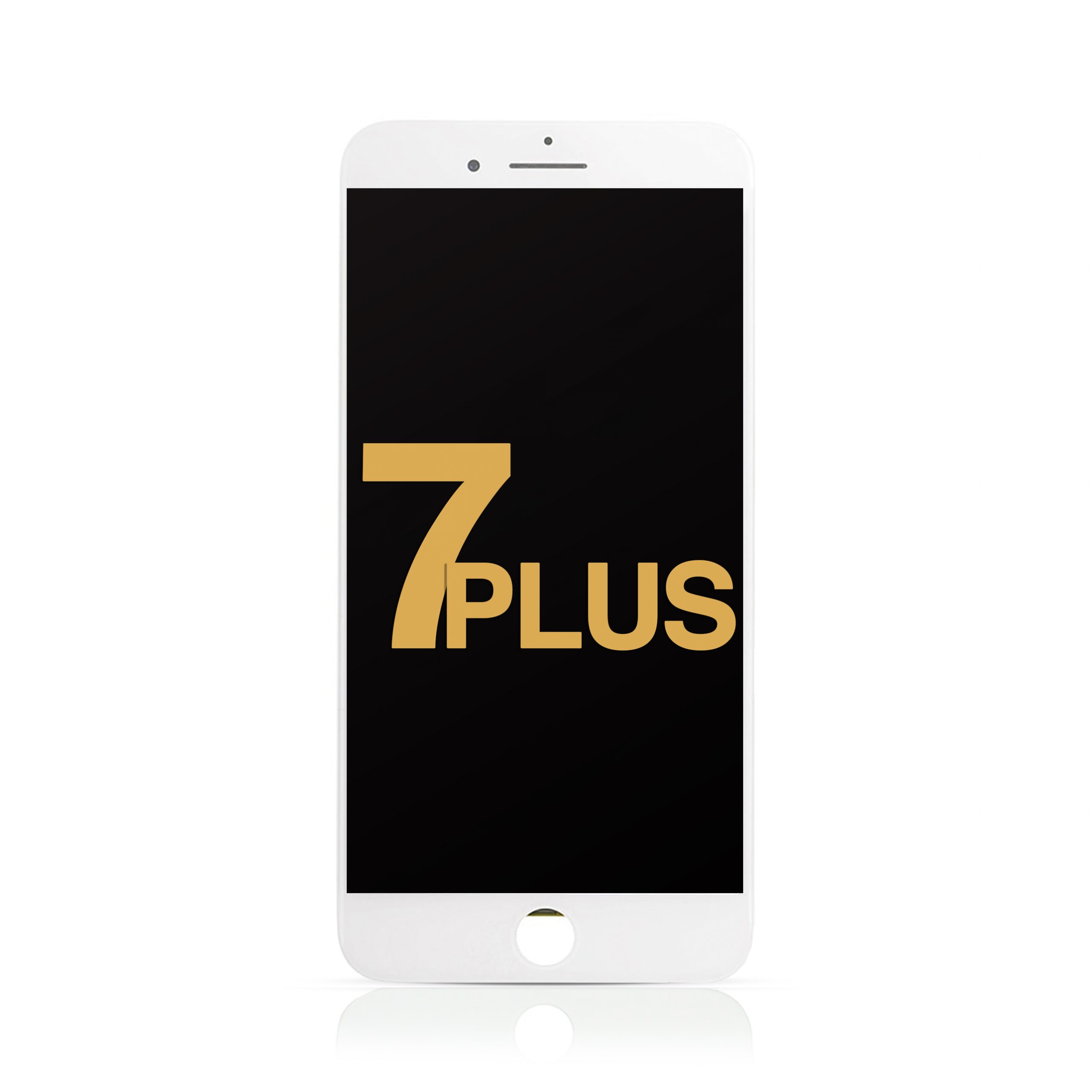 LCD Assembly with Steel Plate Compatible for iPhone 7 Plus (Refurbished) - White