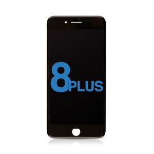 LCD Assembly with Steel Plate Compatible for iPhone 8 Plus (Aftermarket) - Black