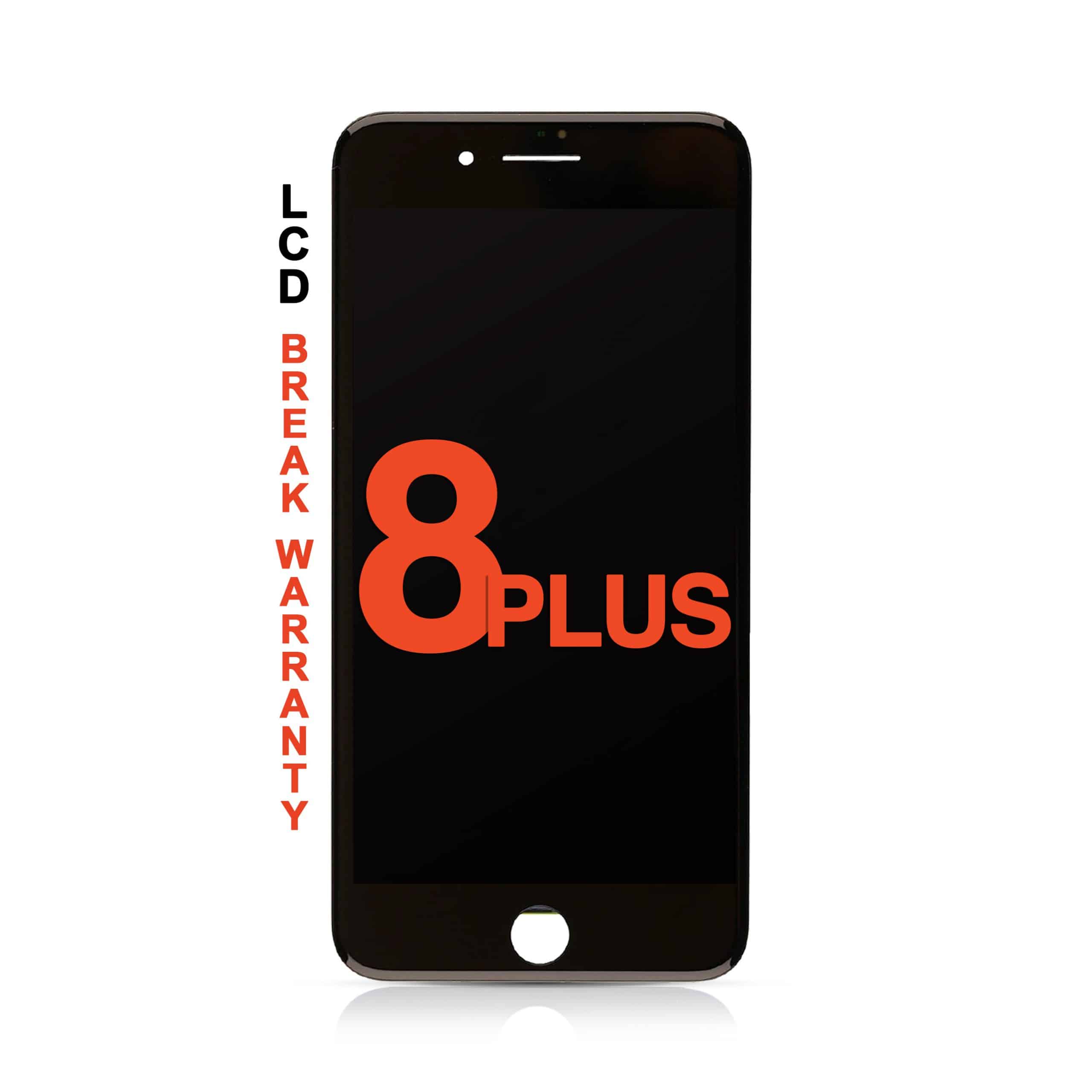 LCD Assembly with Steel Plate Compatible for iPhone 8 Plus (Aftermarket Premium / Incell) - Black