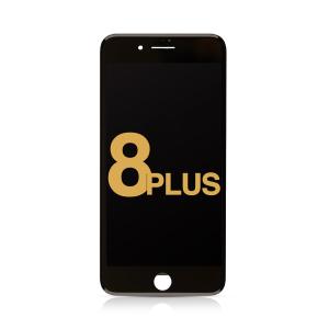 LCD Assembly with Steel Plate Compatible for iPhone 8 Plus (Refurbished) - Black