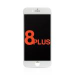 LCD Assembly with Steel Plate Compatible for iPhone 8 Plus (Aftermarket Plus / Incell) - White