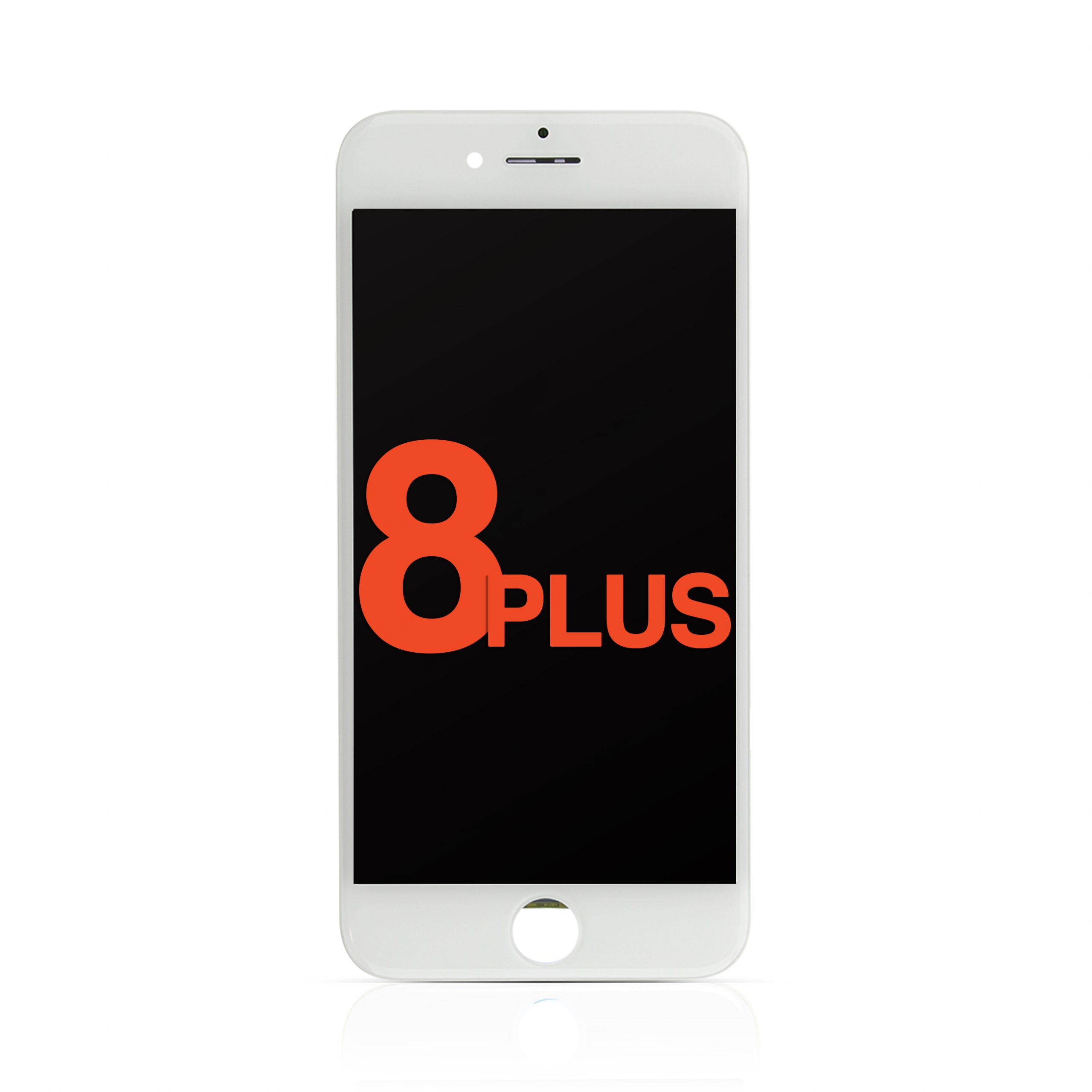 LCD Assembly with Steel Plate Compatible for iPhone 8 Plus (Aftermarket Plus / Incell) - White