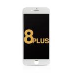 LCD Assembly with Steel Plate Compatible for iPhone 8 Plus (Refurbished) - White