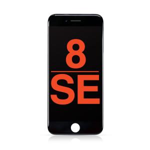 LCD Assembly with Steel Plate Compatible for iPhone SE (2022) / SE (2020) / 8 (Aftermarket Plus / Incell) - Black
