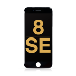 LCD Assembly with Steel Plate Compatible for iPhone SE (2022) / SE (2020) / 8 (Refurbished) - Black