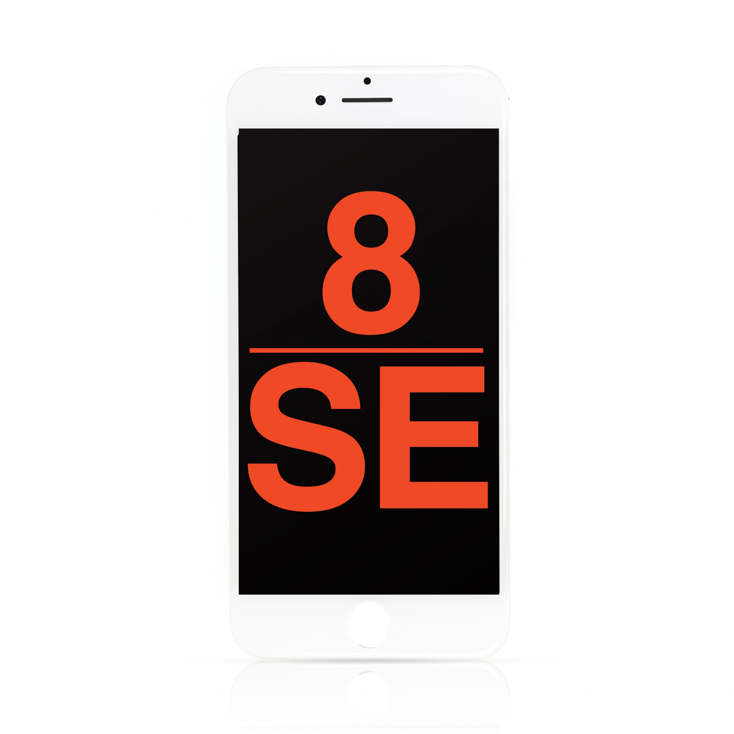 LCD Assembly with Steel Plate Compatible for iPhone SE (2022) / SE (2020) / 8 (Aftermarket Plus / Incell) - White