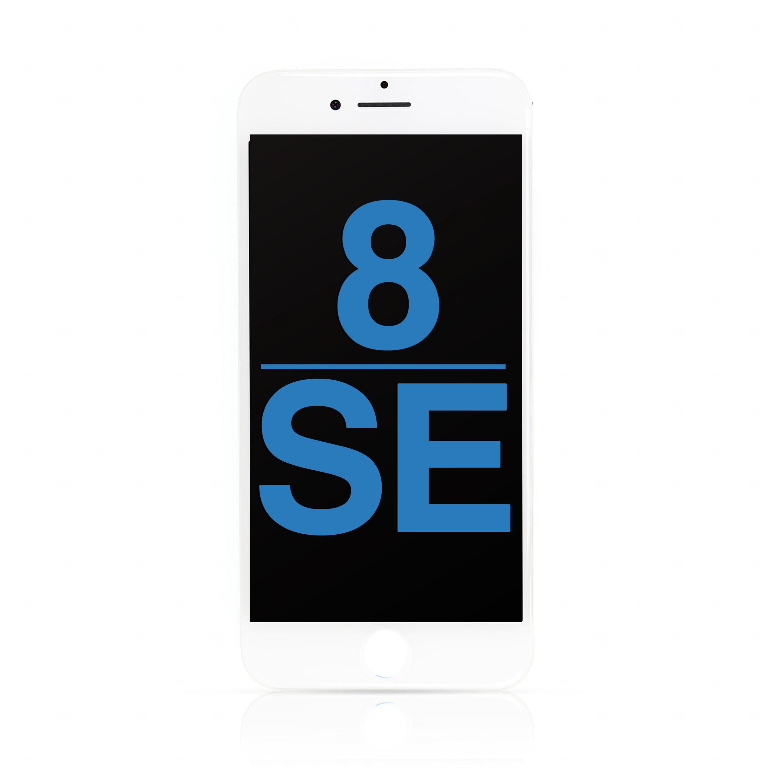 LCD Assembly with Steel Plate Compatible for iPhone SE (2022) / SE (2020) / 8 (Aftermarket) - White