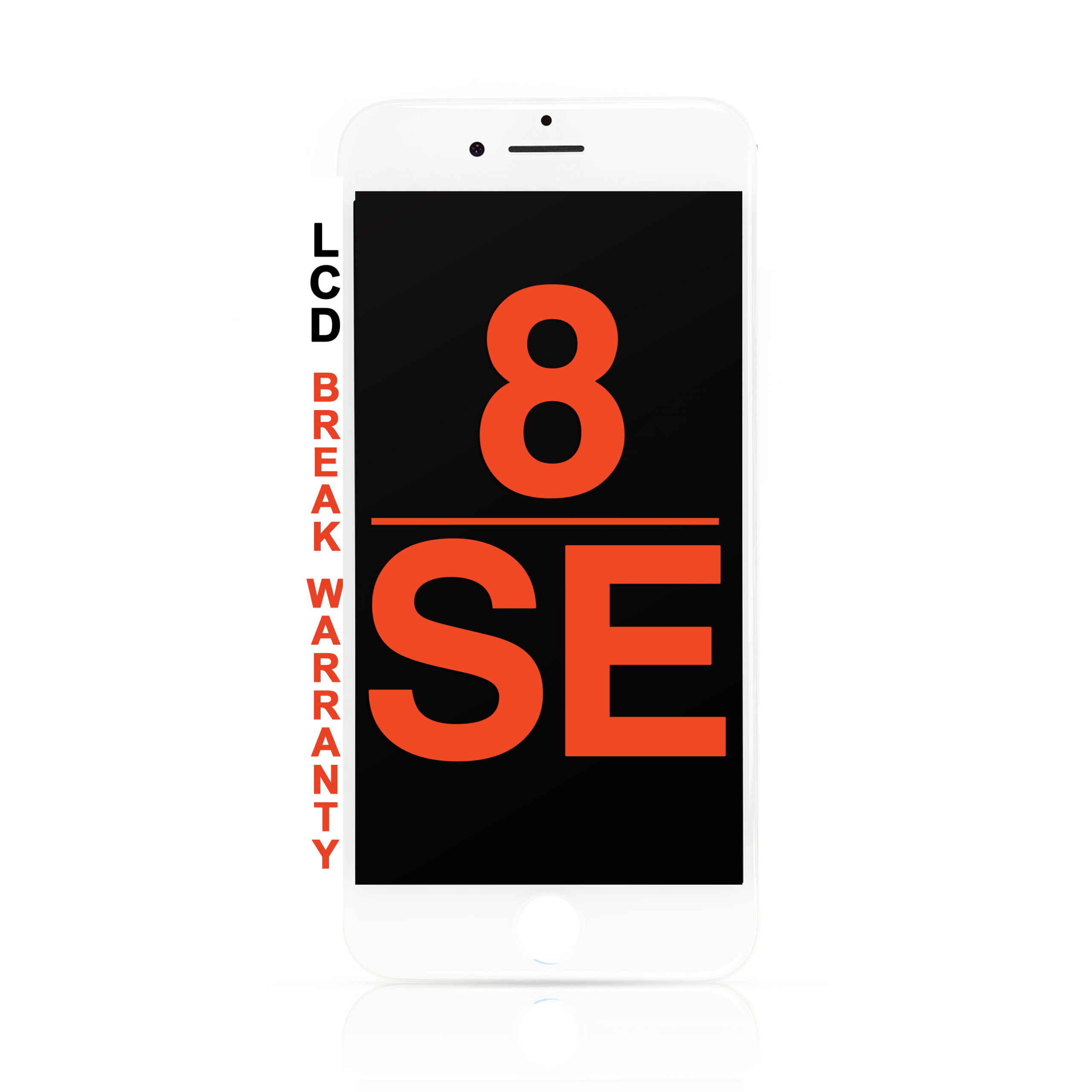 LCD Assembly with Steel Plate Compatible for iPhone SE (2022) / SE (2020) / 8 (Aftermarket Premium / Incell) - White