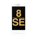 LCD Assembly with Steel Plate Compatible for iPhone SE (2022) / SE (2020) / 8  (Refurbished) - White