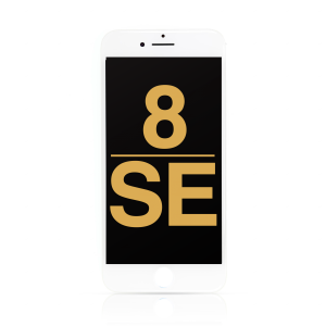 LCD Assembly with Steel Plate Compatible for iPhone SE (2022) / SE (2020) / 8  (Refurbished) - White