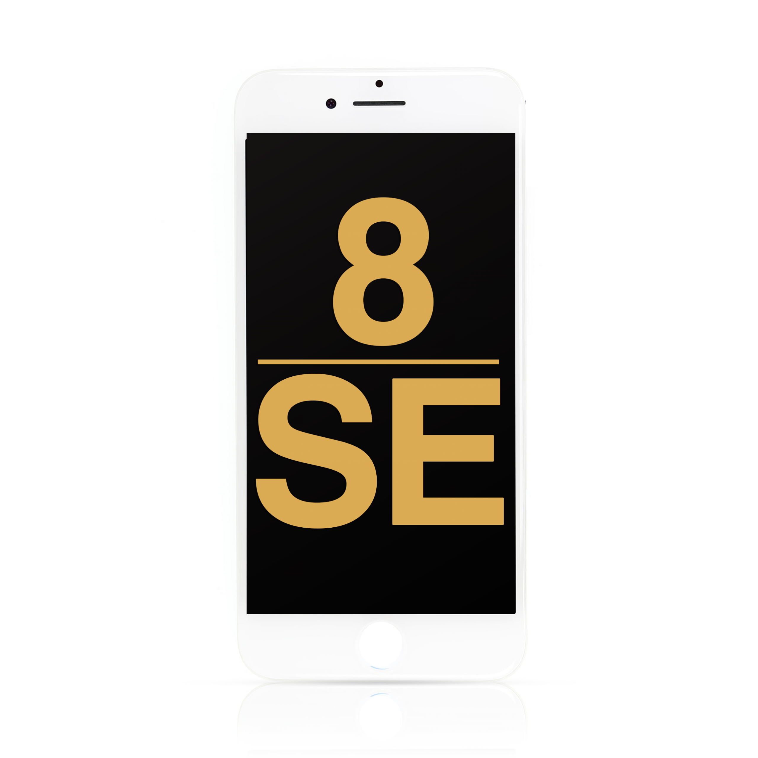 LCD Assembly with Steel Plate Compatible for iPhone SE (2022) / SE (2020) / 8  (Refurbished) - White