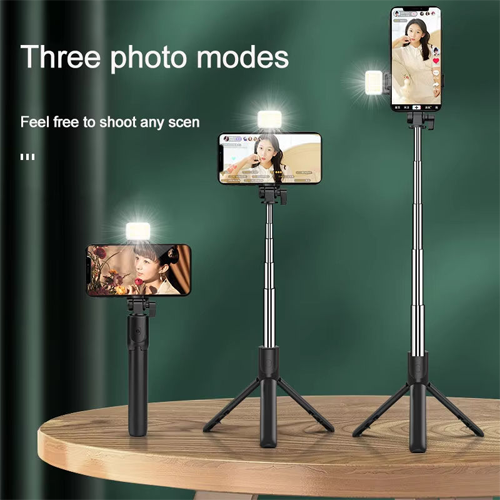 Selfie Stick Tripod S10S BT Remote, Flexible Anti Shake with LED Light