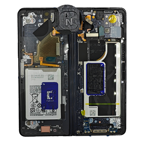 Service Pack - Battery and Inner OLED Assembly With Frame Compatible for Samsung Galaxy Z Fold 5 5G - Phantom Black