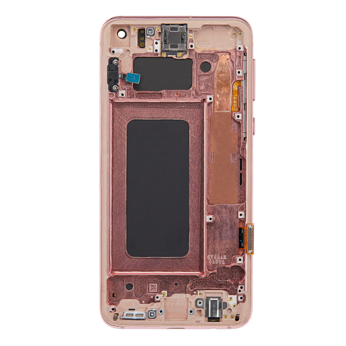 Service Pack - Battery and OLED Assembly With Frame Compatible for Samsung Galaxy S10E - Flamingo Pink
