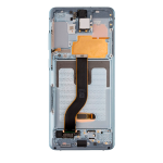 Service Pack - Battery and OLED Assembly With Frame Compatible for Samsung Galaxy S20 Plus 5G - Cloud Blue