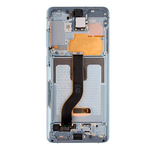 Service Pack - Battery and OLED Assembly With Frame Compatible for Samsung Galaxy S20 Plus 5G - Cloud Blue
