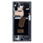 Service Pack - Battery and OLED Assembly With Frame Compatible for Samsung Galaxy S23 Ultra 5G - Graphite