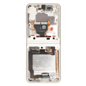 Service Pack - Battery and OLED Assembly With Frame Compatible for Samsung Galaxy Z Flip 3 5G - Cream