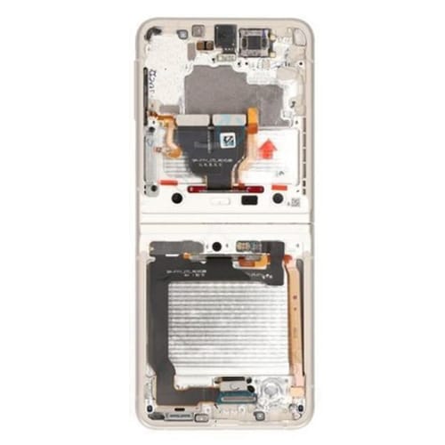 Service Pack - Battery and OLED Assembly With Frame Compatible for Samsung Galaxy Z Flip 3 5G - Cream