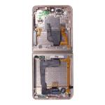 Service Pack - Battery and OLED Assembly With Frame Compatible for Samsung Galaxy Z Flip 4 5G - Pink Gold
