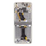 Service Pack - Battery and OLED Assembly With Frame Compatible for Samsung Galaxy Z Flip 5 5G - Cream