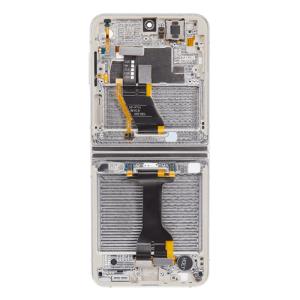 Service Pack - Battery and OLED Assembly With Frame Compatible for Samsung Galaxy Z Flip 5 5G - Cream