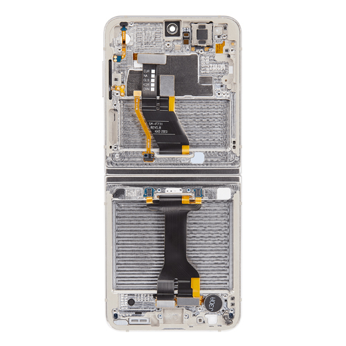 Service Pack - Battery and OLED Assembly With Frame Compatible for Samsung Galaxy Z Flip 5 5G - Cream