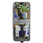 Service Pack - Battery and OLED Assembly With Frame Compatible for Samsung Galaxy Z Flip 6 5G - Silver Shadow