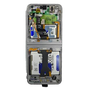 Service Pack - Battery and OLED Assembly With Frame Compatible for Samsung Galaxy Z Flip 6 5G - Silver Shadow