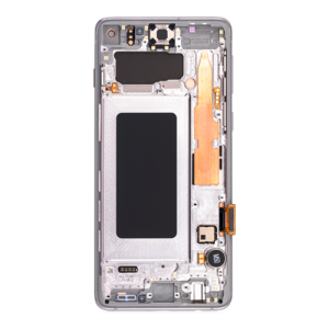 Service Pack - Battery and OLED Assembly With Frame Compatible for Samsung Galaxy S10 - Prism White