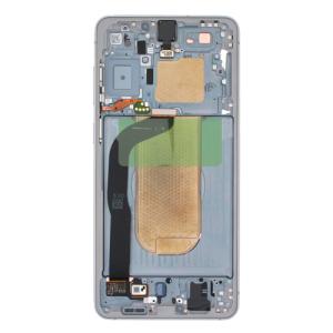 OLED Assembly With Frame Compatible Samsung for Galaxy S25 Edge 5G (Refurbished) - Titanium Silver
