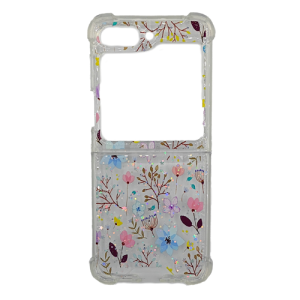 Shiny Glitter Case for Samsung Galaxy Z Flip 5 - Flowers