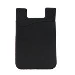 Silicone Card Holder with 3M Adhesive for Smartphone - Black