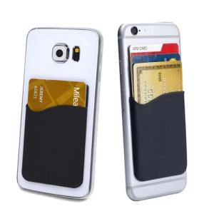 Silicone Card Holder with 3M Adhesive for Smartphone - Black