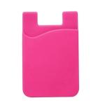 Silicone Card Holder with 3M Adhesive for Smartphone - Hot Pink