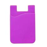 Silicone Card Holder with 3M Adhesive for Smartphone - Purple