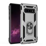 Armor Hybrid Military Case with Ring Kickstand for Samsung Galaxy S10 - Silver