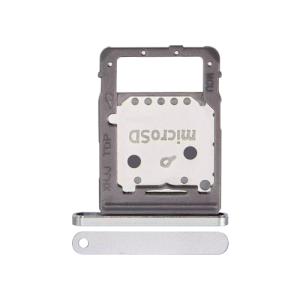 Sim Card & Micro SD Tray Compatible for Samsung Galaxy Tab S8 (X700 / X706 / 2022) / Tab S8 Plus (X800 / X806 / 2022) / Tab S8 Ultra (X900 / X906 / 2022) - Silver