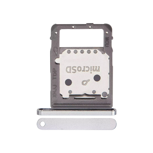 Sim Card & Micro SD Tray Compatible for Samsung Galaxy Tab S8 (X700 / X706 / 2022) / Tab S8 Plus (X800 / X806 / 2022) / Tab S8 Ultra (X900 / X906 / 2022) - Silver