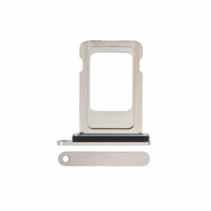 Single Sim Tray Compatible for iPhone 15 Pro / 15 Pro Max - White Titanium