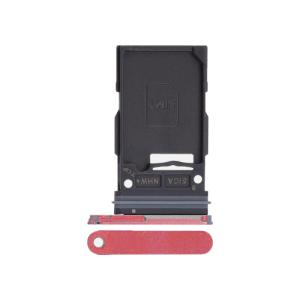 Single Sim Tray Compatible for Samsung Galaxy S25 5G / S25 Plus 5G - Coral Red