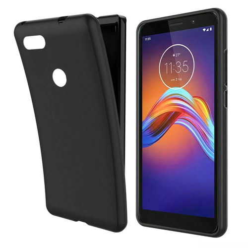Slim Matte Soft TPU Case for Moto E6 Play - Black