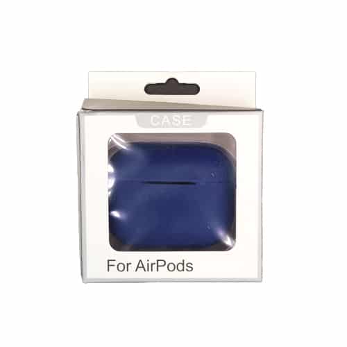 Soft Silicone Skin Cover Shock-Absorbing Protective Case for Airpods 3 - Navy Blue