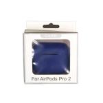 Soft Silicone Skin Cover Shock-Absorbing Protective Case for Airpods Pro 1 / 2 - Navy Blue