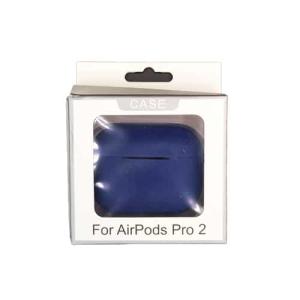 Soft Silicone Skin Cover Shock-Absorbing Protective Case for Airpods Pro 1 / 2 - Navy Blue