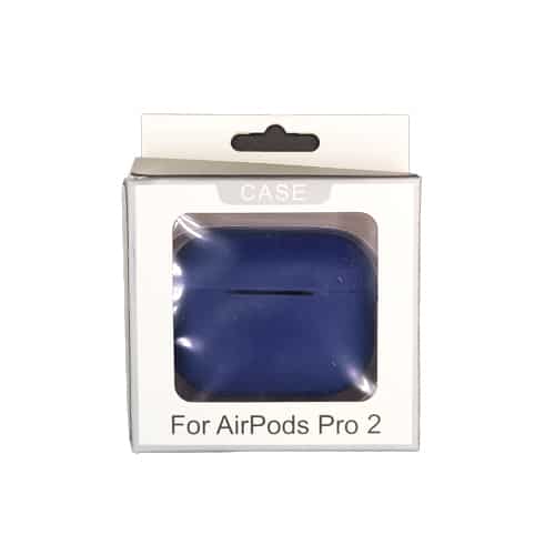 Soft Silicone Skin Cover Shock-Absorbing Protective Case for Airpods Pro 1 / 2 - Navy Blue